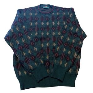 VTG Abercrombie & Fitch Sweater Men's L 100% Virgin Wool Crewneck  Grandpa Core